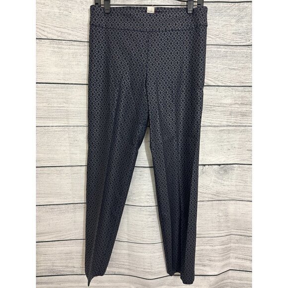Krazy Larry Navy Geometric Slacks - Picture 1 of 3